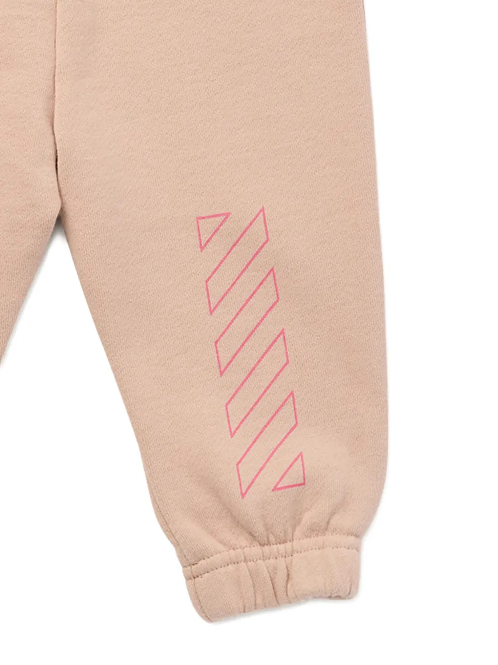 Off-white Baby Girls Bookish Diagonal Joggers In Brown