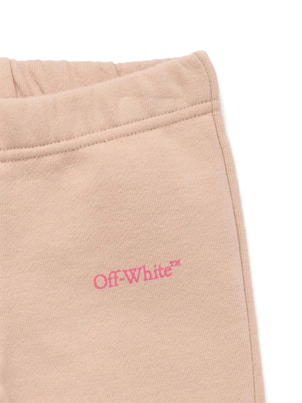 Off-white Baby Girls Bookish Diagonal Joggers In Brown