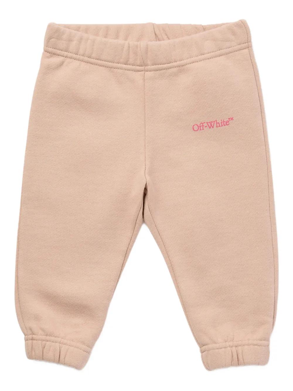 Off-white Baby Girls Bookish Diagonal Joggers In Brown