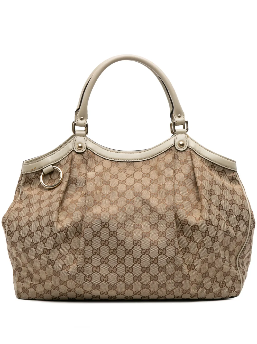 Pre-owned Gucci 2016-2025 Large Gg Canvas Sukey Tote Bag In Brown