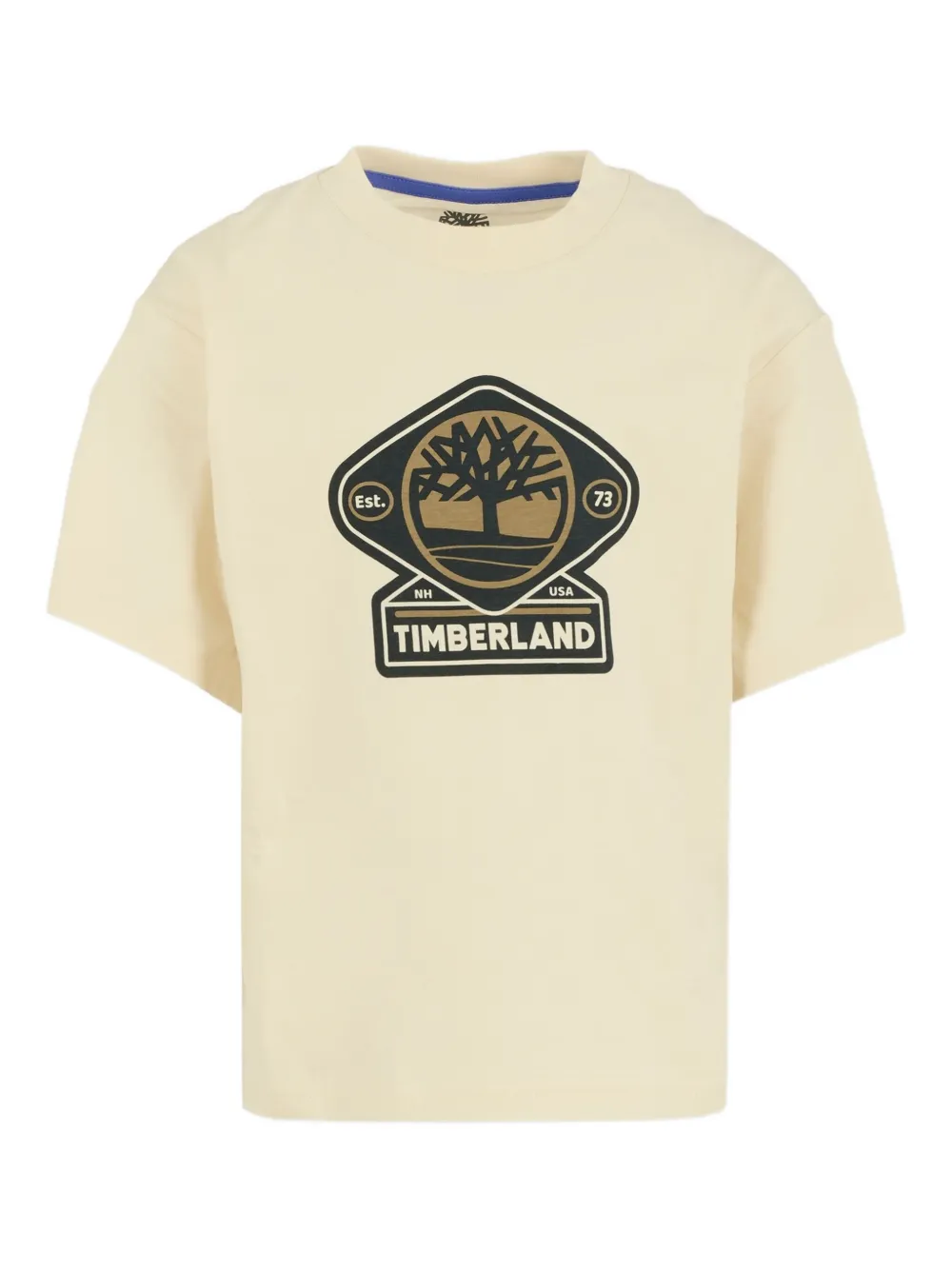 Timberland Kids logo-print short-sleeve T-shirt | Neutrals | Image 1