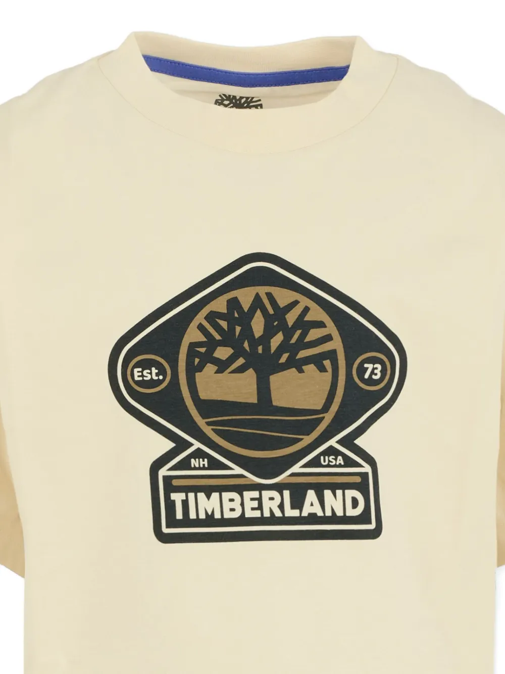 Timberland Kids T-shirt met logoprint Beige
