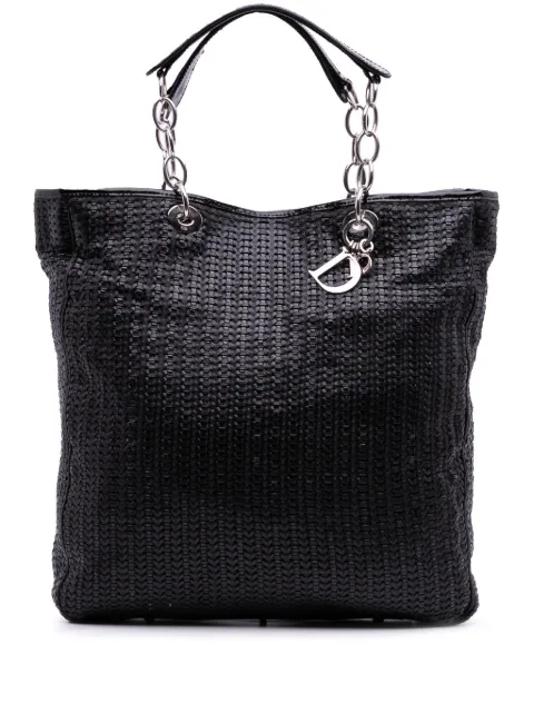 Christian Dior Pre-Owned 2008 Large Woven Lambskin Lady Dior Soft Shopping tote bag