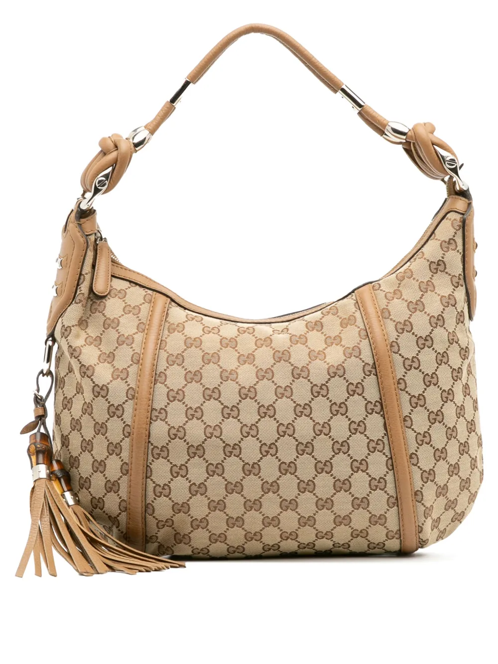 Gucci Pre-Owned 2016-2025 GG Canvas Techno Horsebit hobo bag | Brown | Image 1