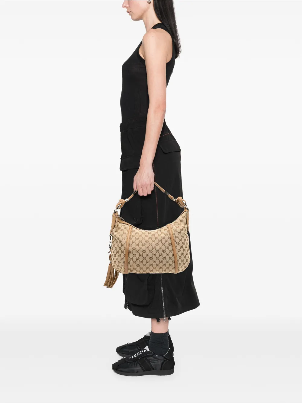 Gucci Pre-Owned 2016-2025 GG Canvas Techno Horsebit hobo bag | Pre-Owned | Image 2