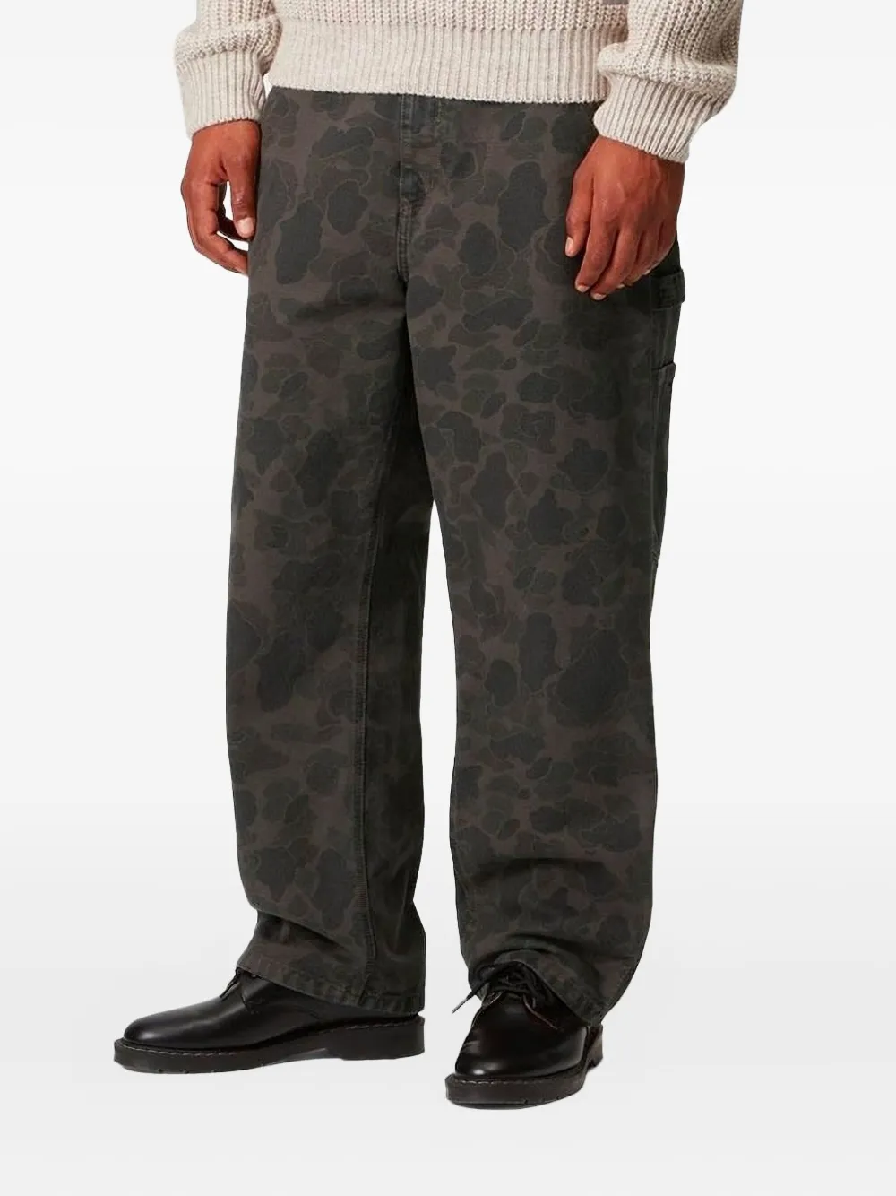 Carhartt WIP camouflage cotton trousers - Bruin