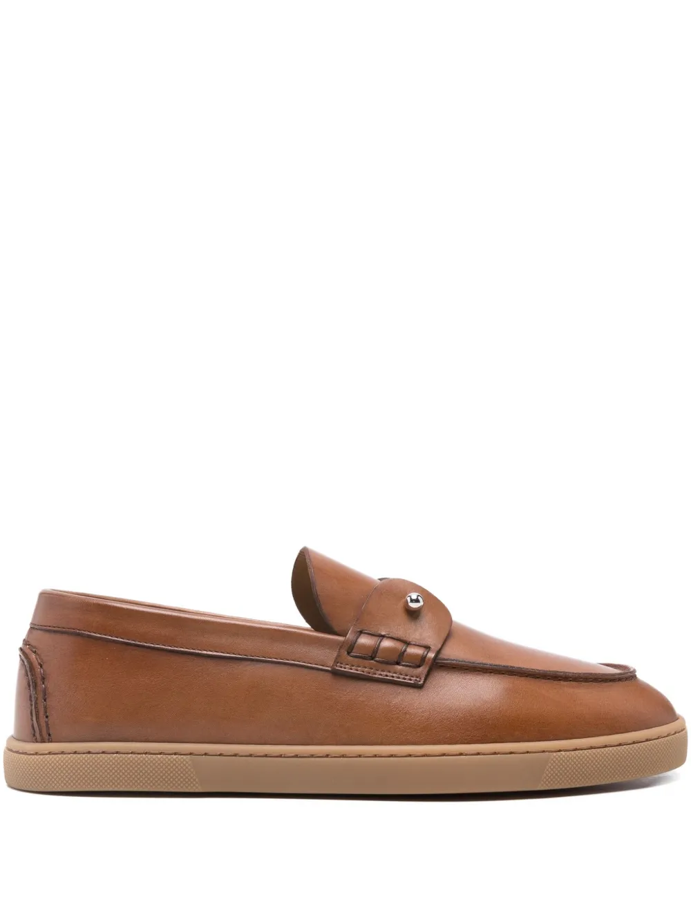 Christian Louboutin metal-detail loafers | Brown | Image 1
