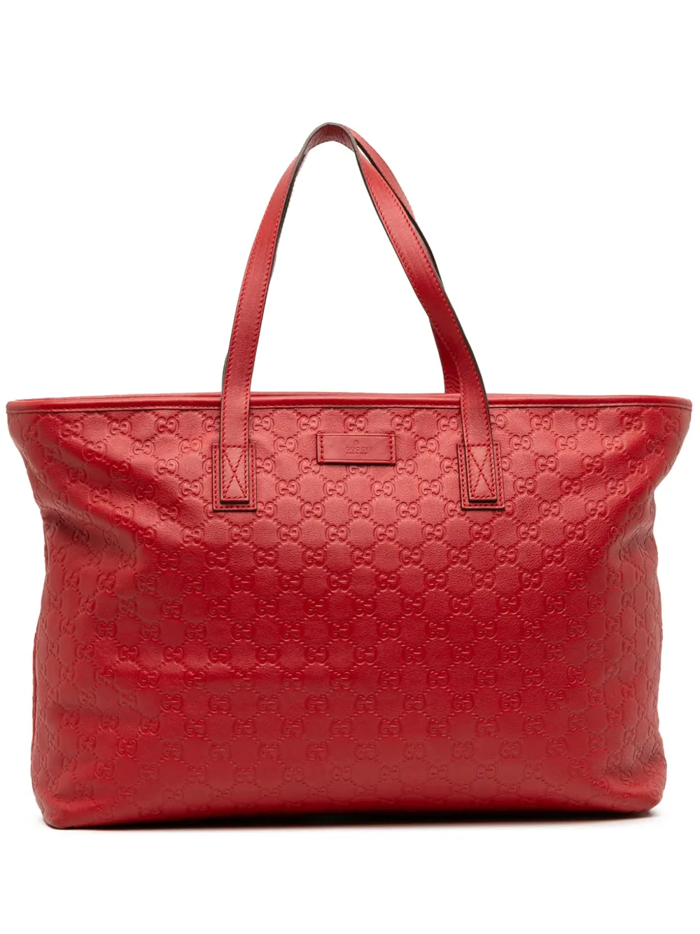 Gucci Pre-Owned 2016-2025 Large Guccissima tote bag | Red | Image 1