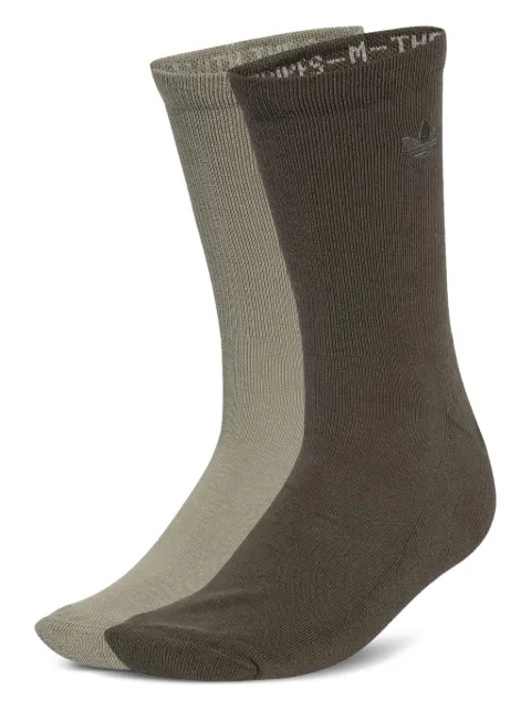 adidas logo-embroidered socks pack (pack of two)