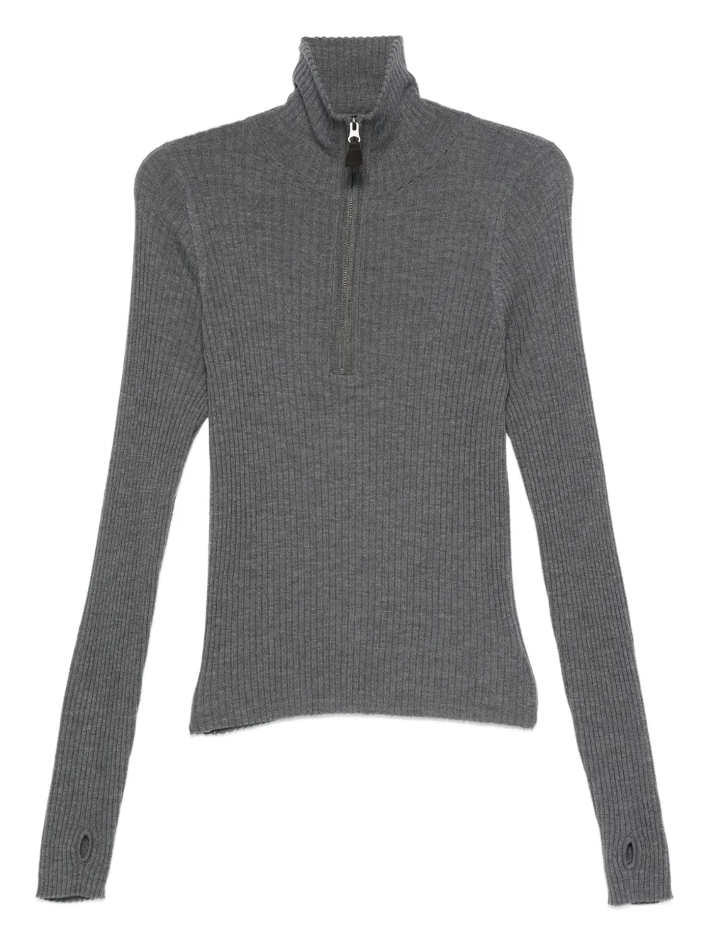 Kristensen Du Nord ジップネック セーター - グレー Kristensen Du Nord ジップネック セーター - グレー