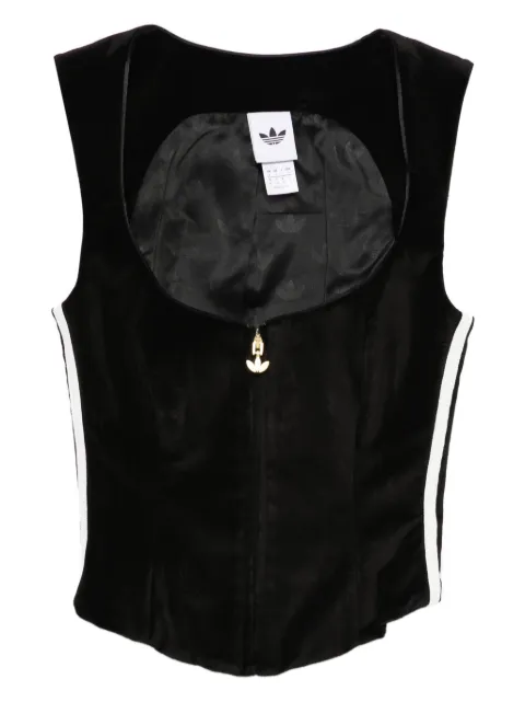 adidas velvet zip-front corset