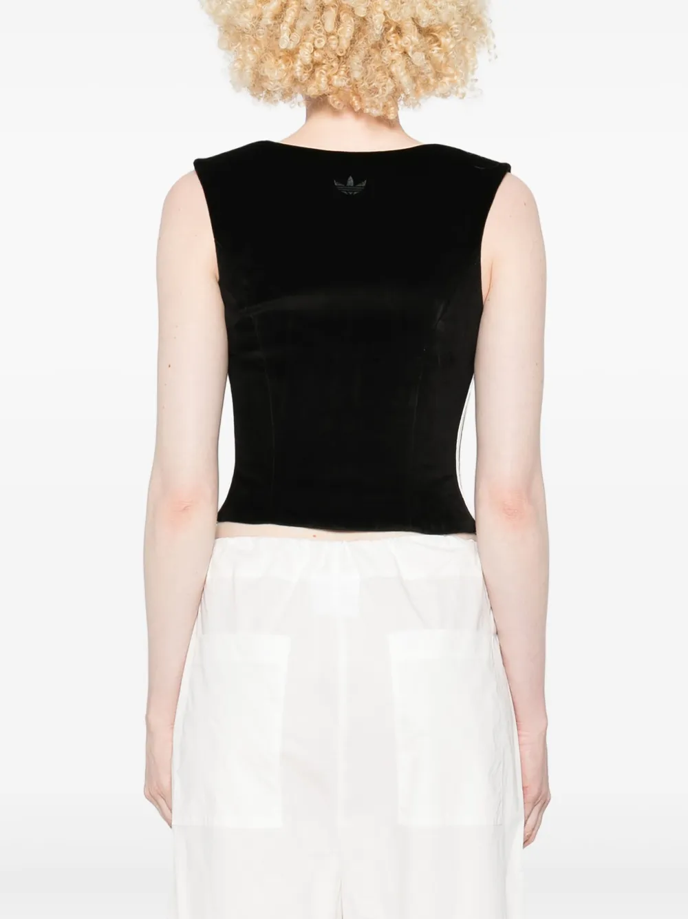 adidas Fluwelen korset met rits Zwart