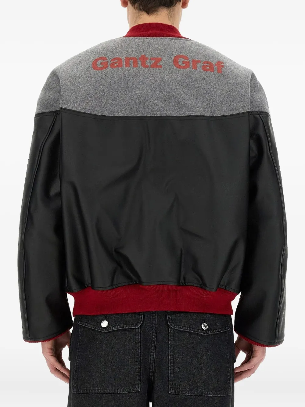  Aie Colour-block Bomber Jacket - Black 