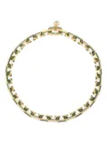 Casablanca enamelled chain necklace - GREEN GOLD
