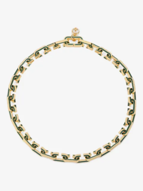 Casablanca collier en chaîne émaillée