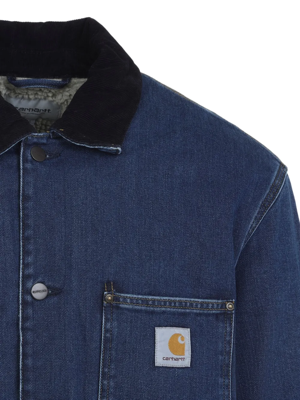 Carhartt Og Chore Corduroy-collar Denim Jacket In Multi