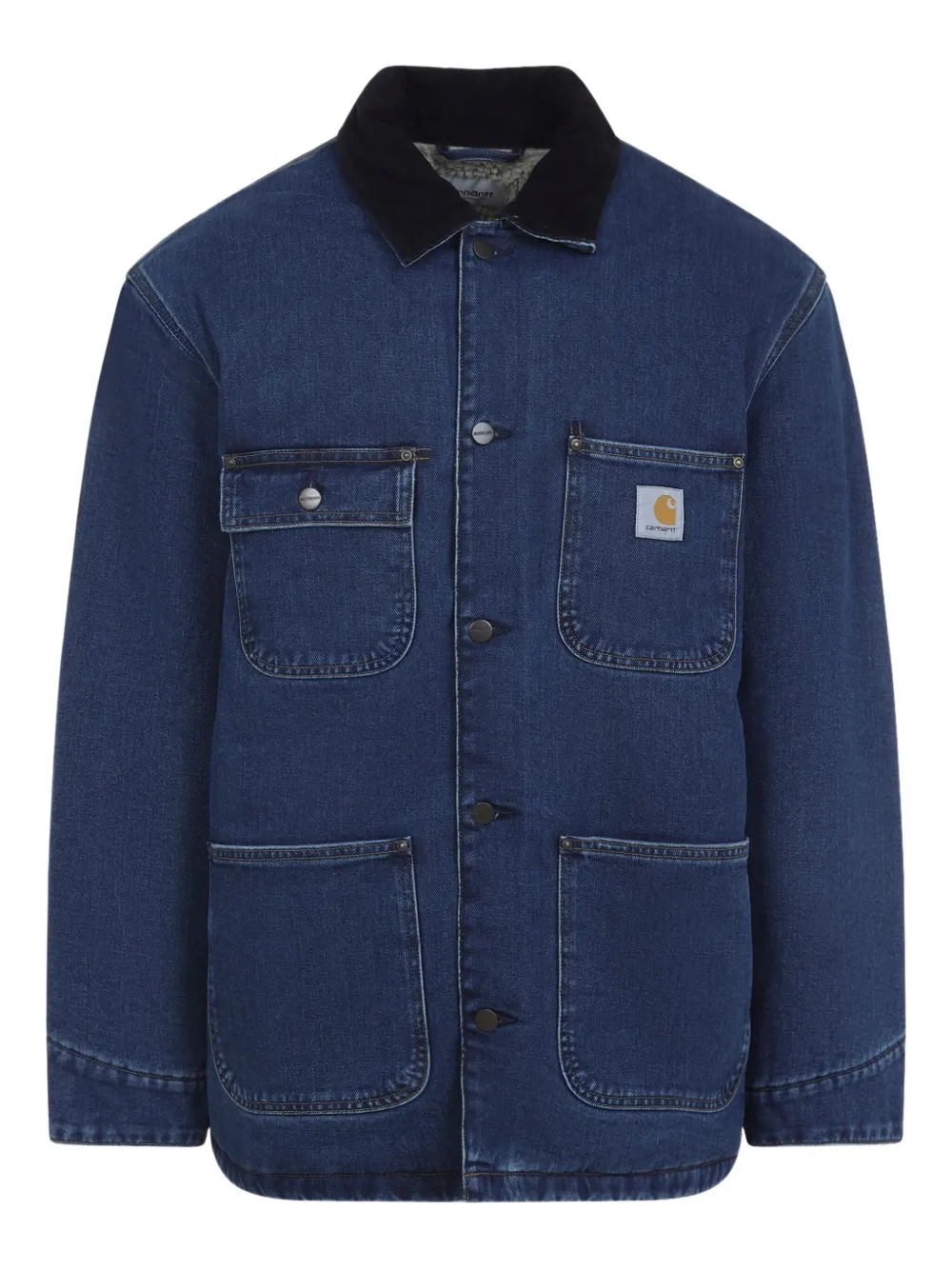 Carhartt WIP OG Chore corduroy-collar denim jacket | Blue | Image 1