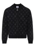 Casablanca logo-pattern zip-up jacket - Black