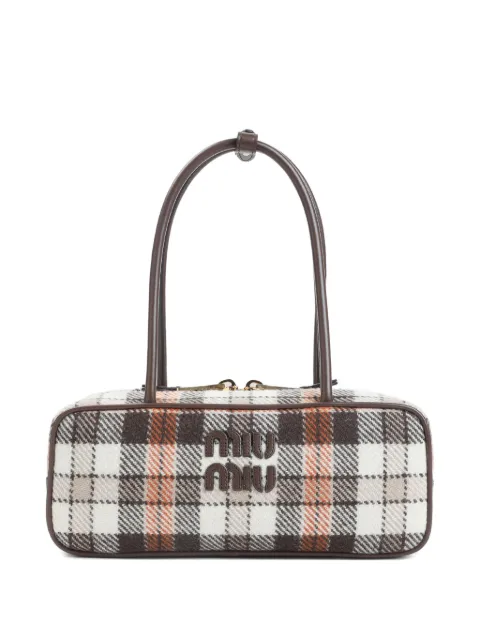 Miu Miu Miu Miu Beau Tartan Shoulder Bag