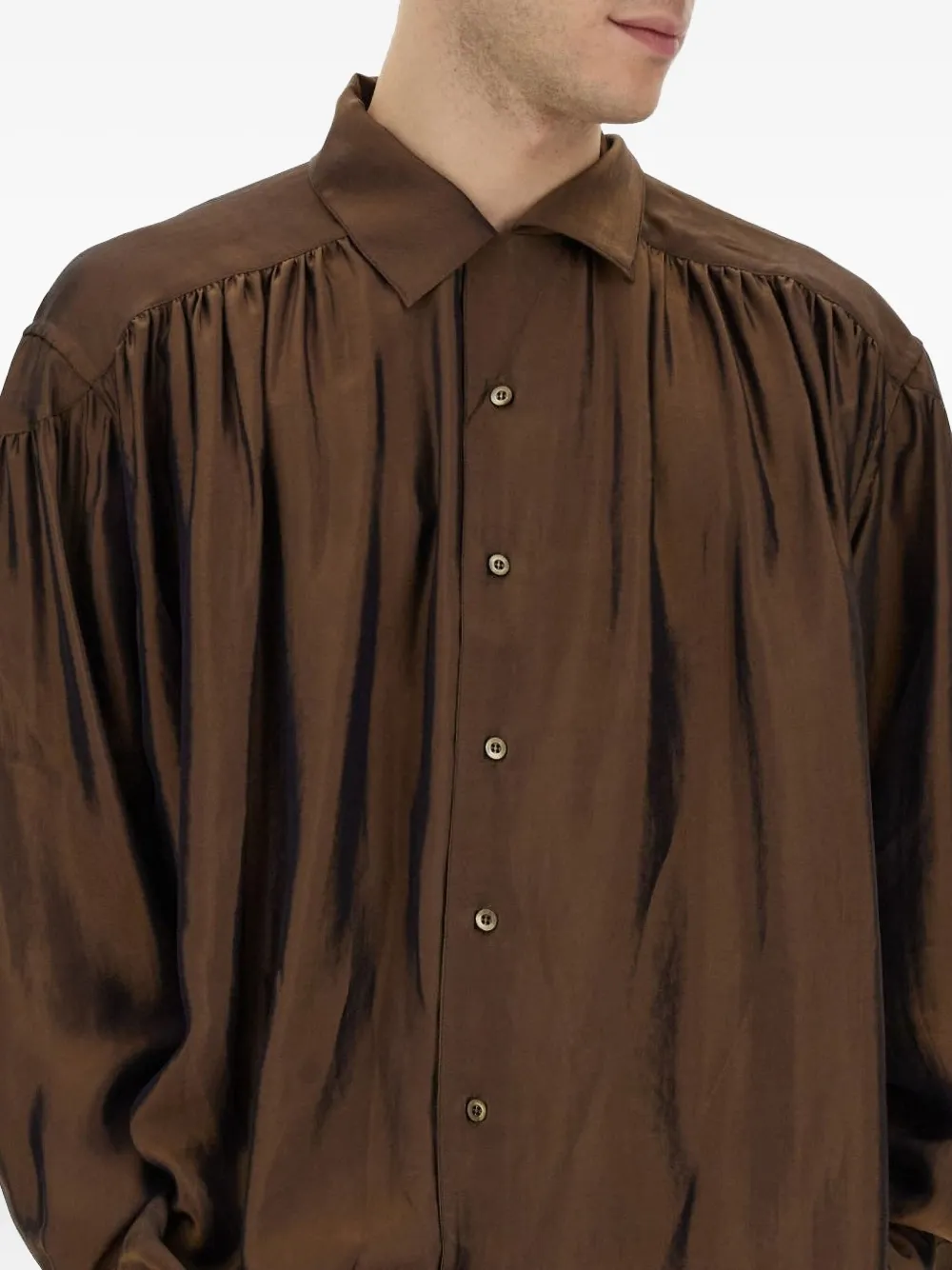 Aïe Aie Oversize Shirt In Brown