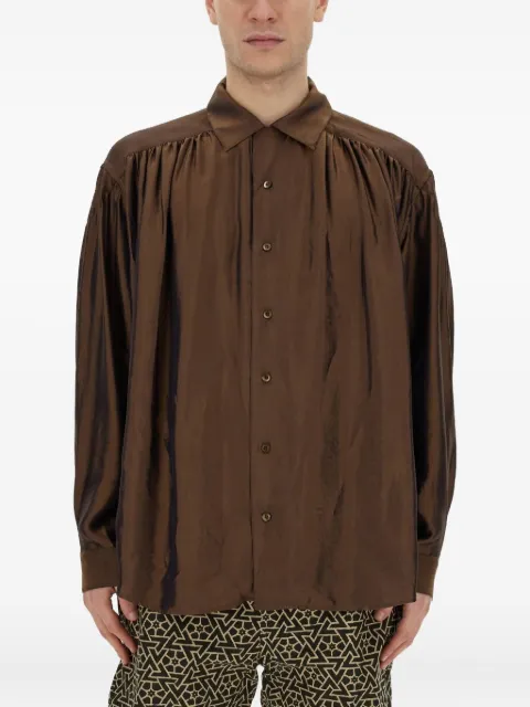 AIE gathered buttoned shirt