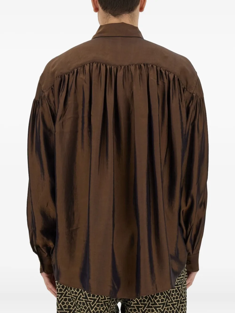 Aïe Aie Oversize Shirt In Brown