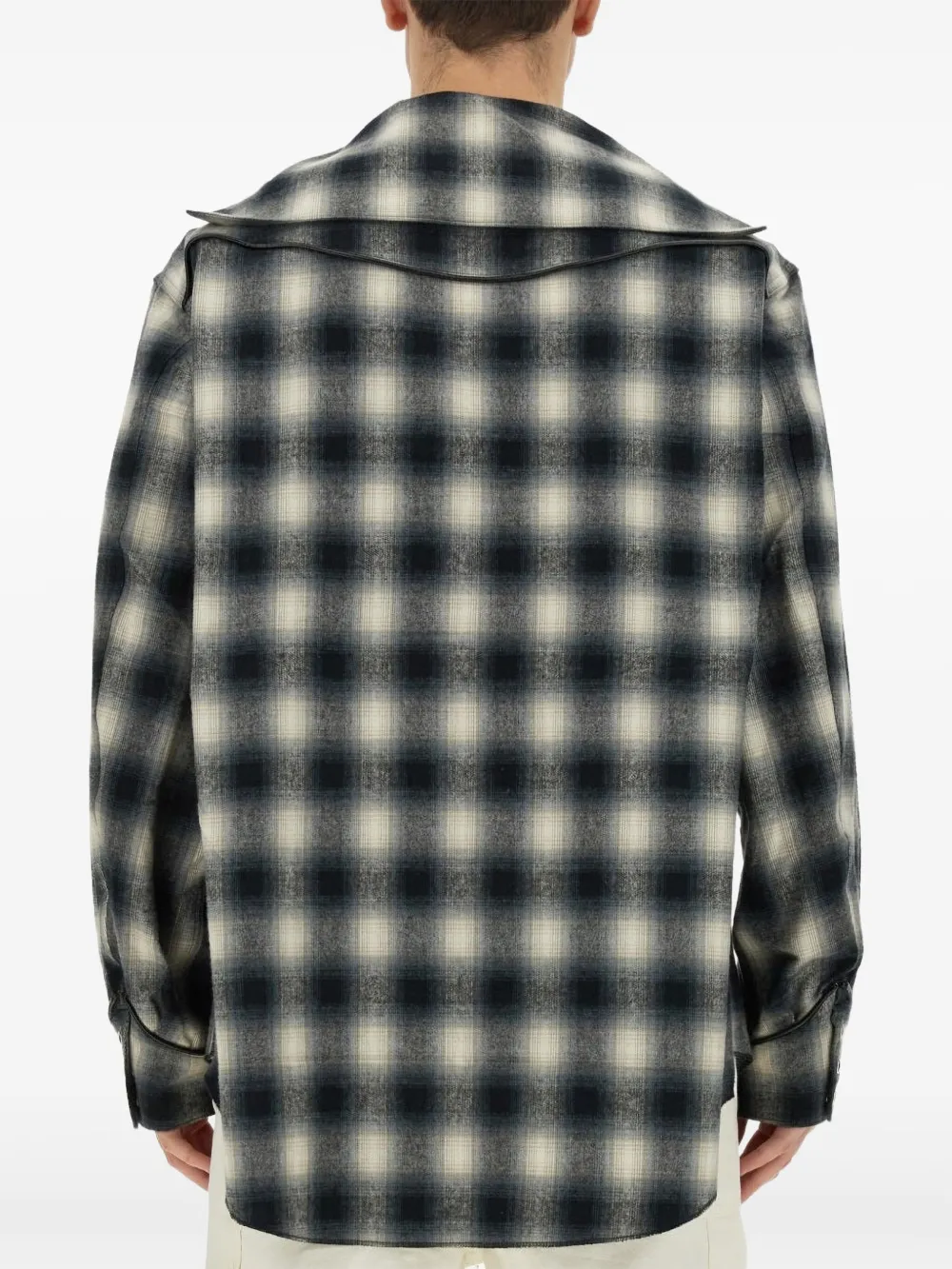 AIE Geruit shirtjack met capuchon Zwart