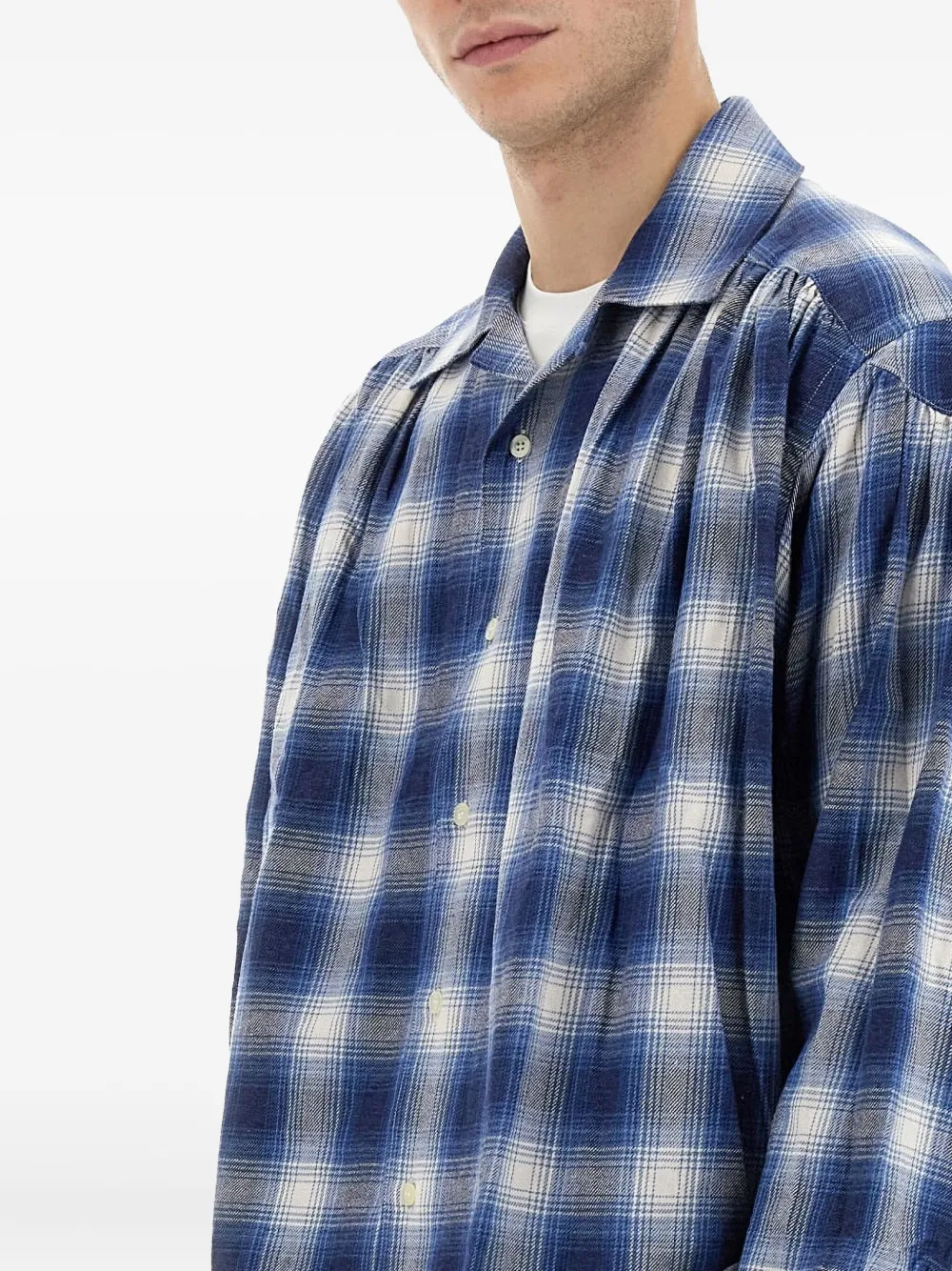 Aïe Plaid-check Cotton Shirt In Blue