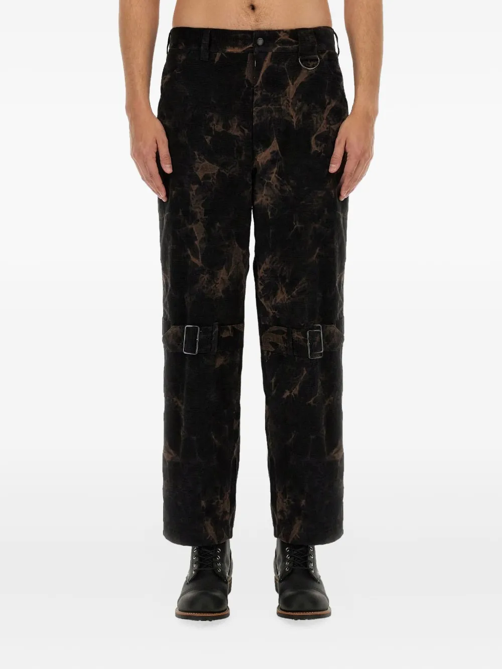 AIE 扎染扣环长裤 | 黑色 | Image 1