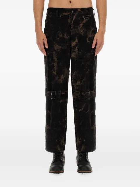 AIE tie-dye buckled trousers