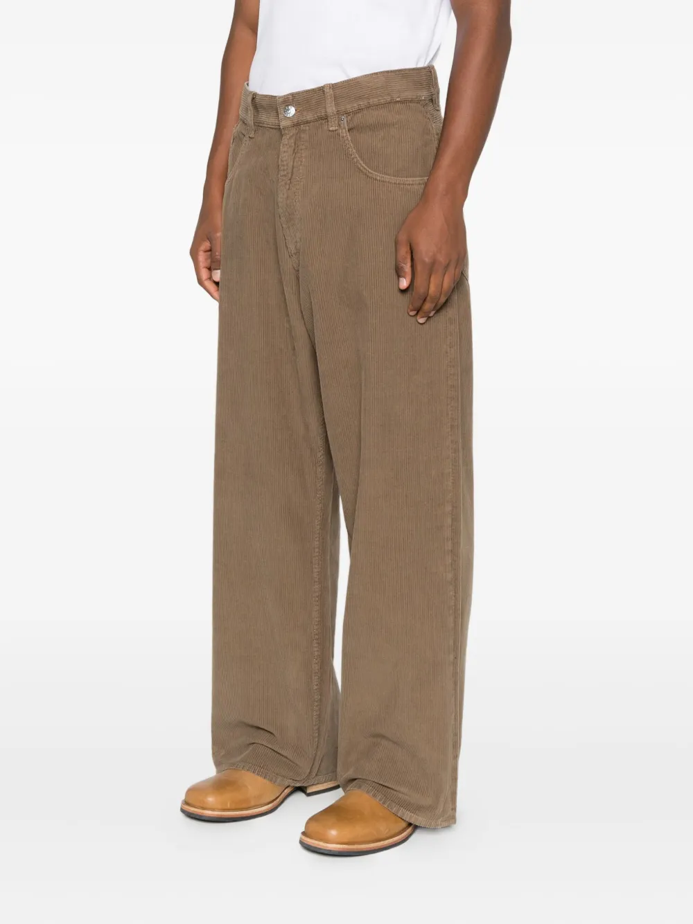 Sunflower Corduroy Wide-leg Jeans In Brown