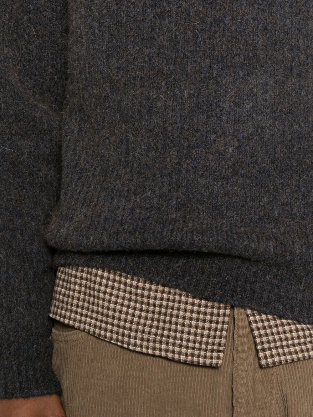 Sunflower Geribbelde sweater met ronde hals Blauw