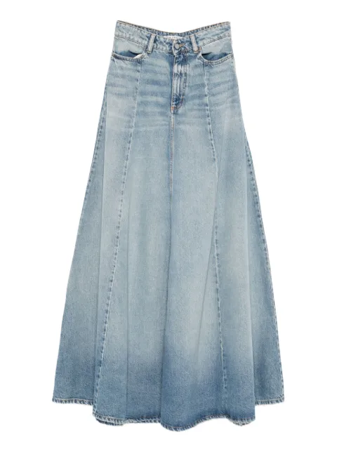 ICON DENIM A-line denim maxi skirt