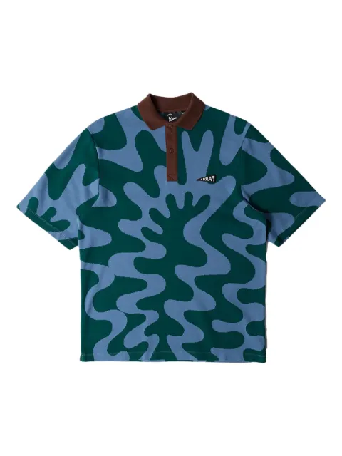 BY PARRA Splashed abstract-print polo shirt