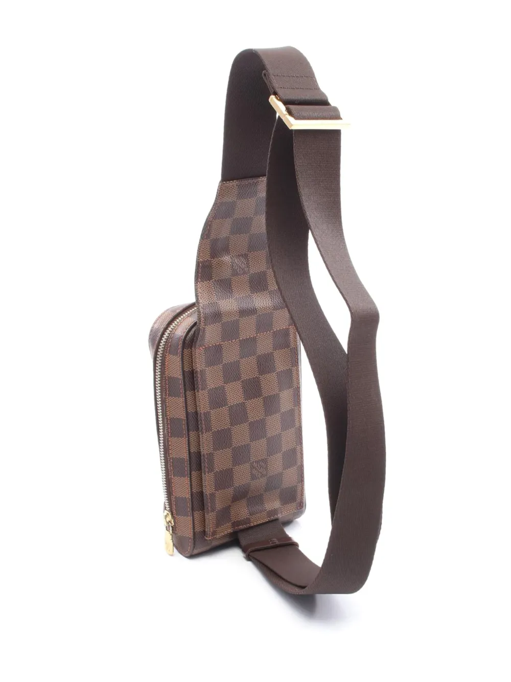 Pre-owned Louis Vuitton 2007 Damier Ebene Geronimos Crossbody Bag In Brown