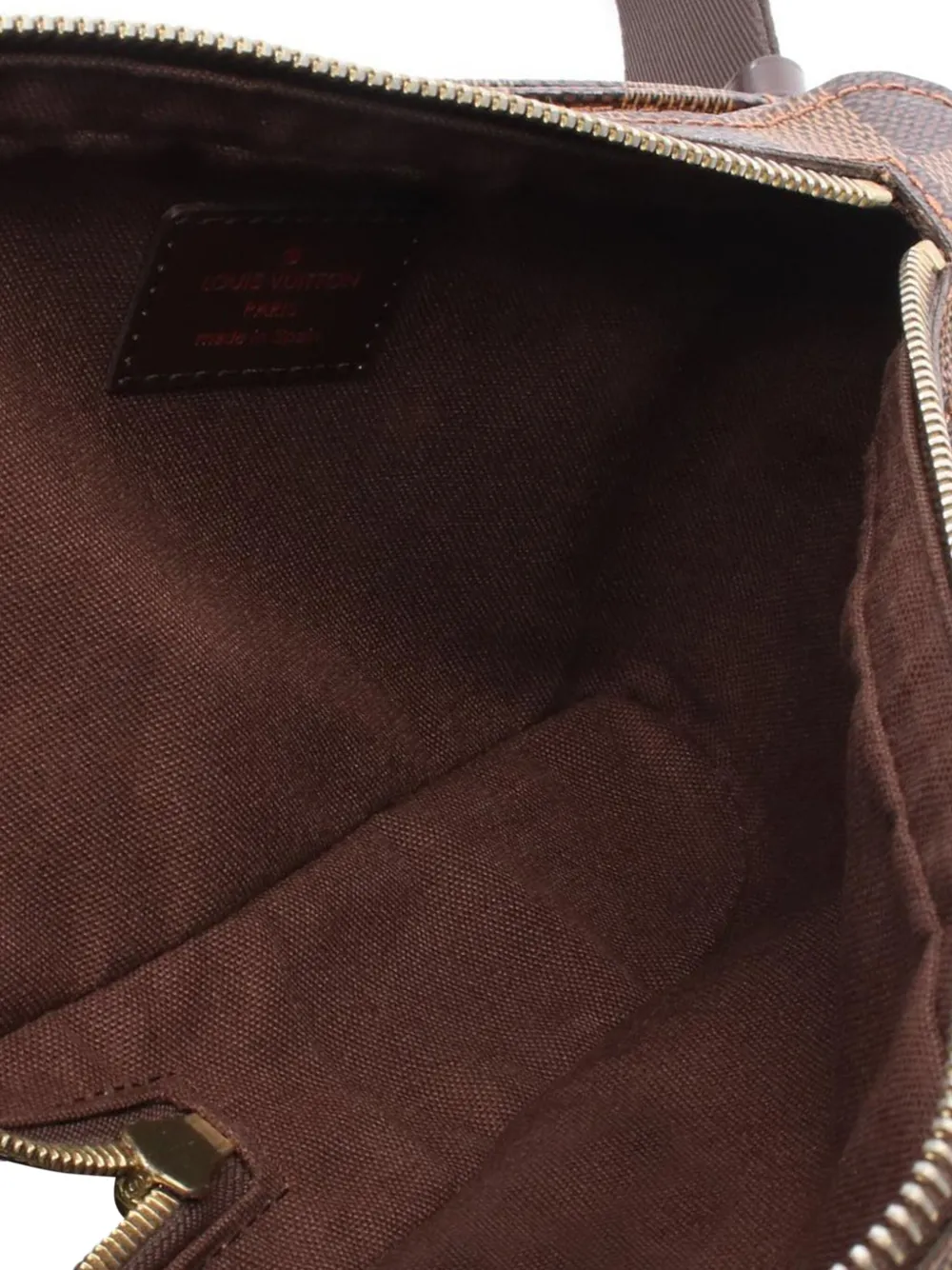Pre-owned Louis Vuitton 2007 Damier Ebene Geronimos Crossbody Bag In Brown