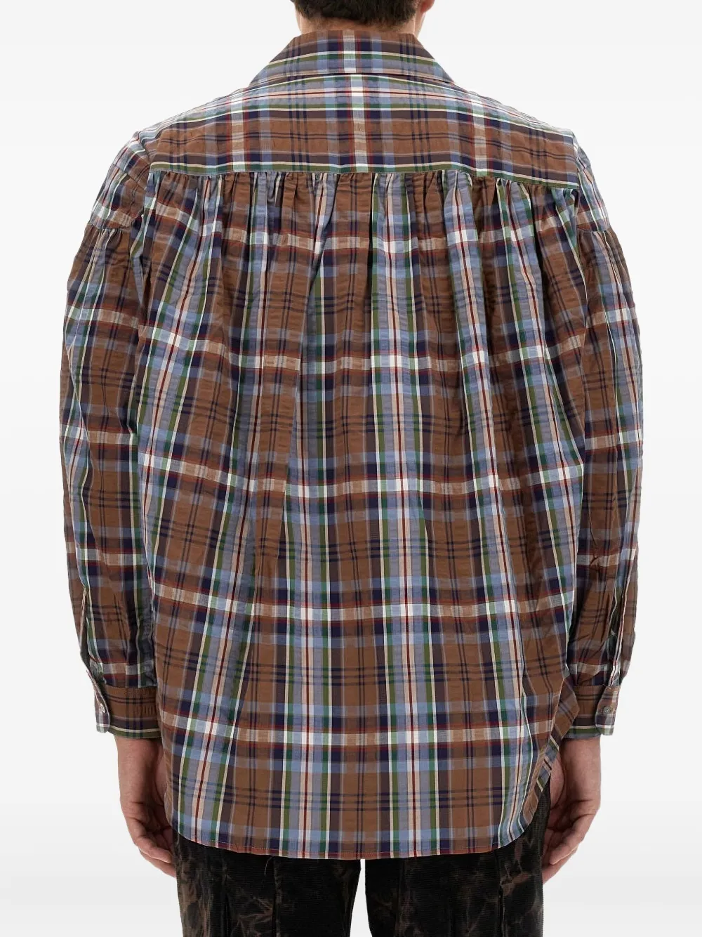 Aïe Aie Seersucker Cotton Shirt In Blue