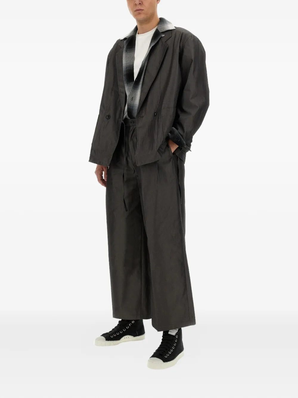 AIE Geruit katoenen overhemd - Wit