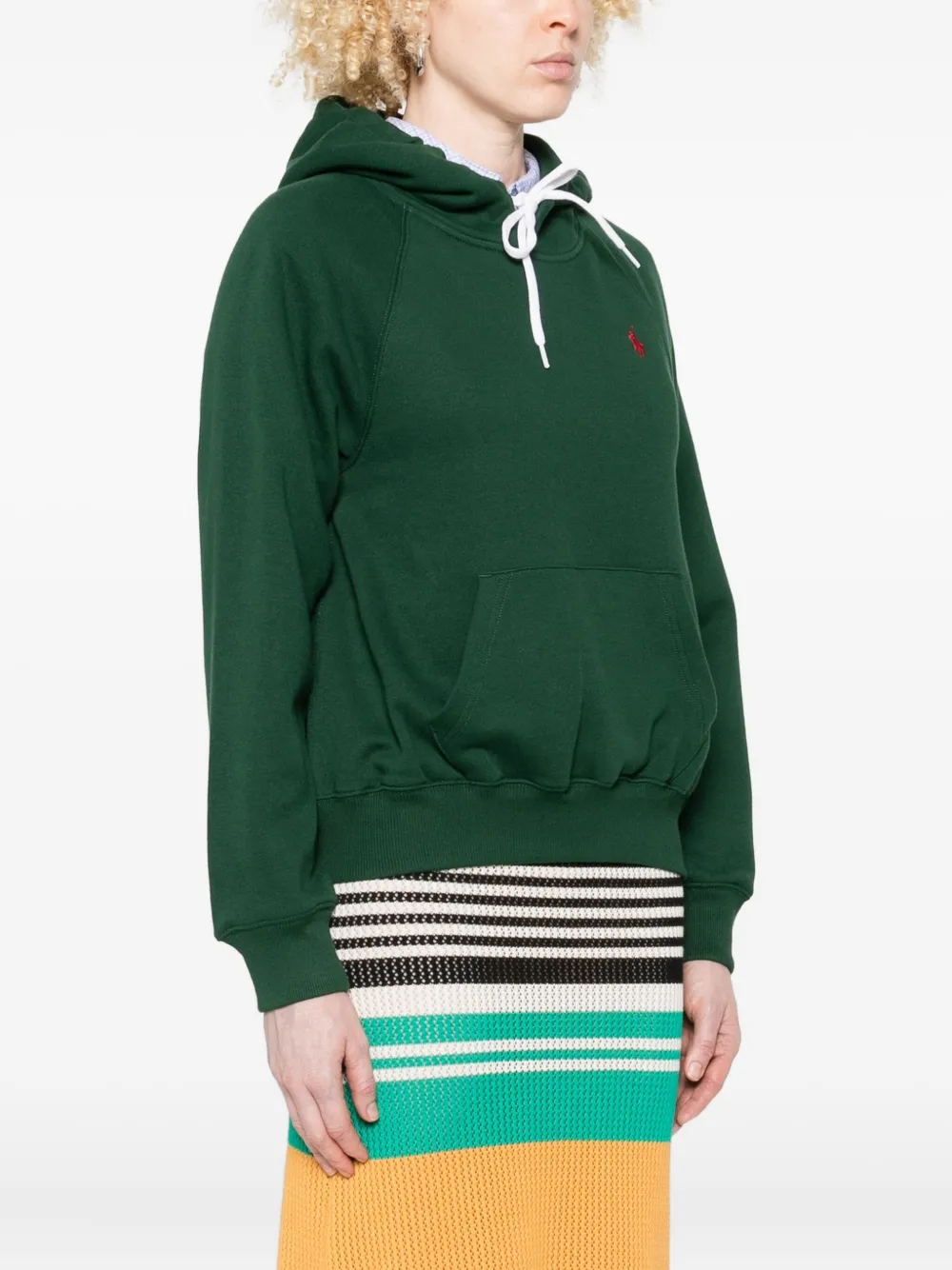 Polo Ralph Lauren Embroidered-logo Hoodie In Green