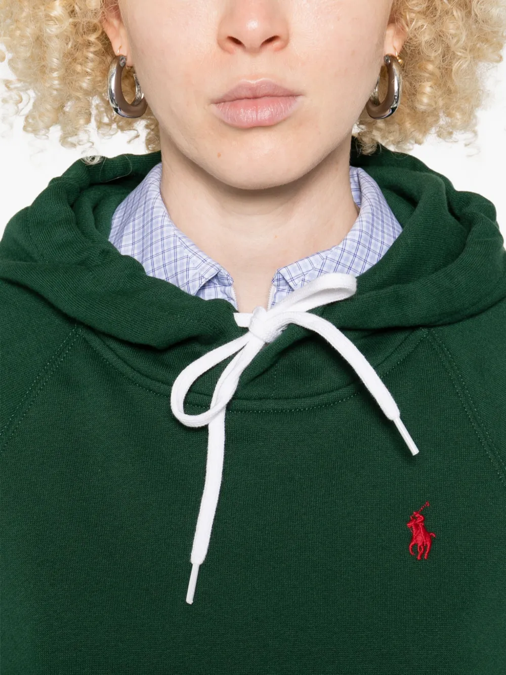 Polo Ralph Lauren Embroidered-logo Hoodie In Green