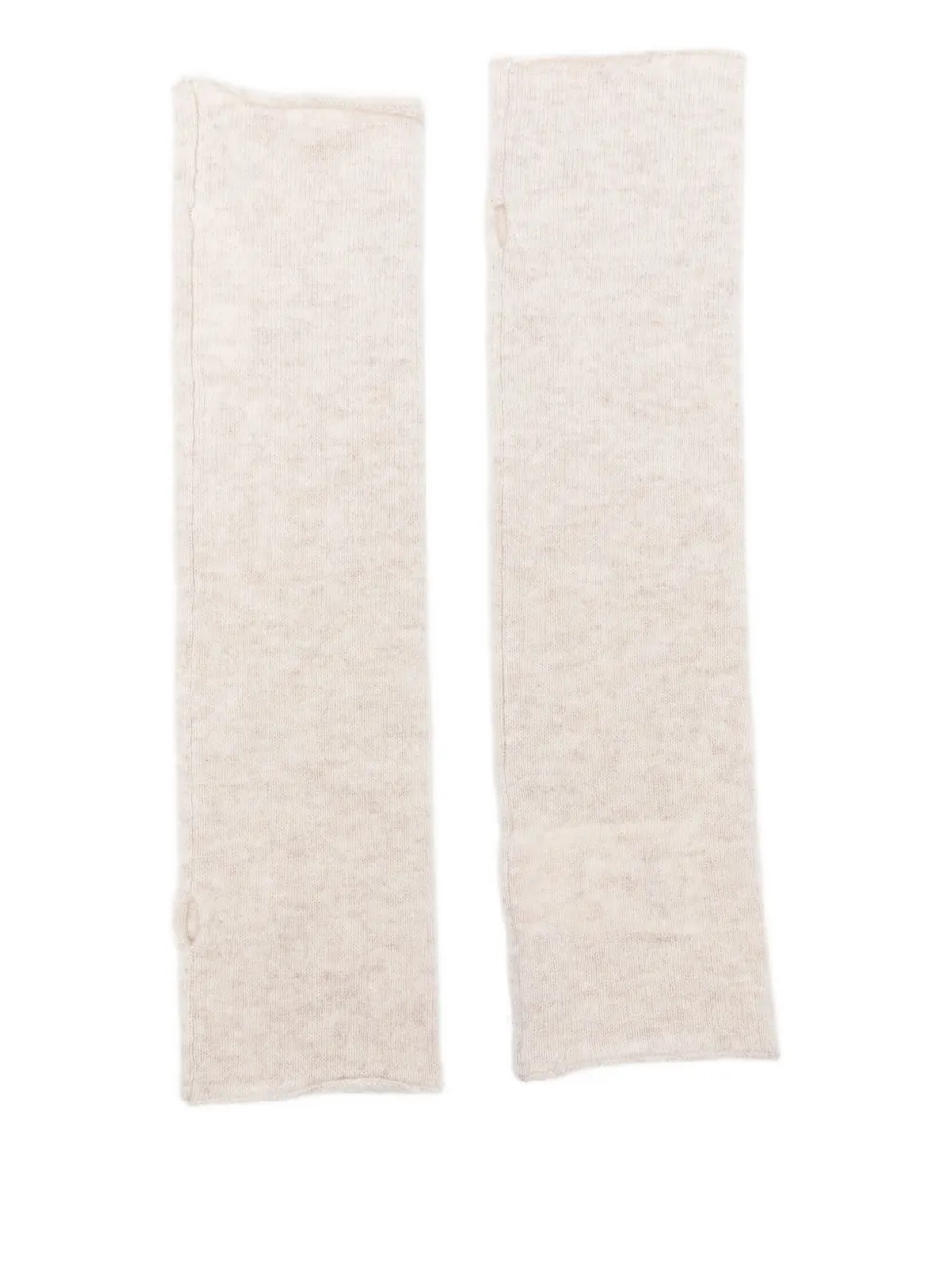 Lisa Yang Aspen Ribbed Arm Warmers In Neutral