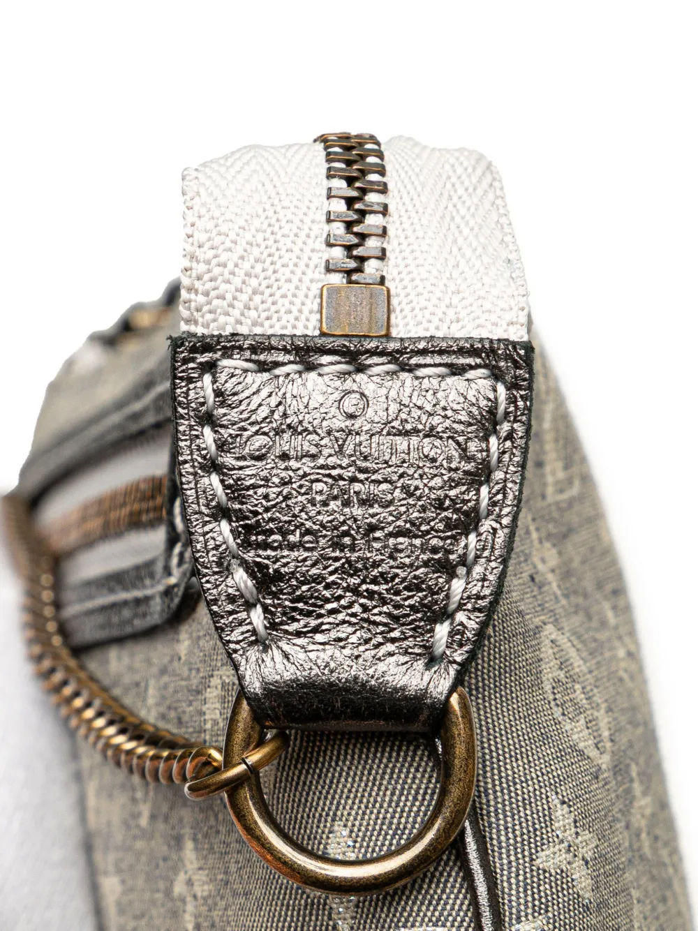 Pre-owned Louis Vuitton 2008 Mini Monogram Idylle Pochette Accessoires Handbag In Gray