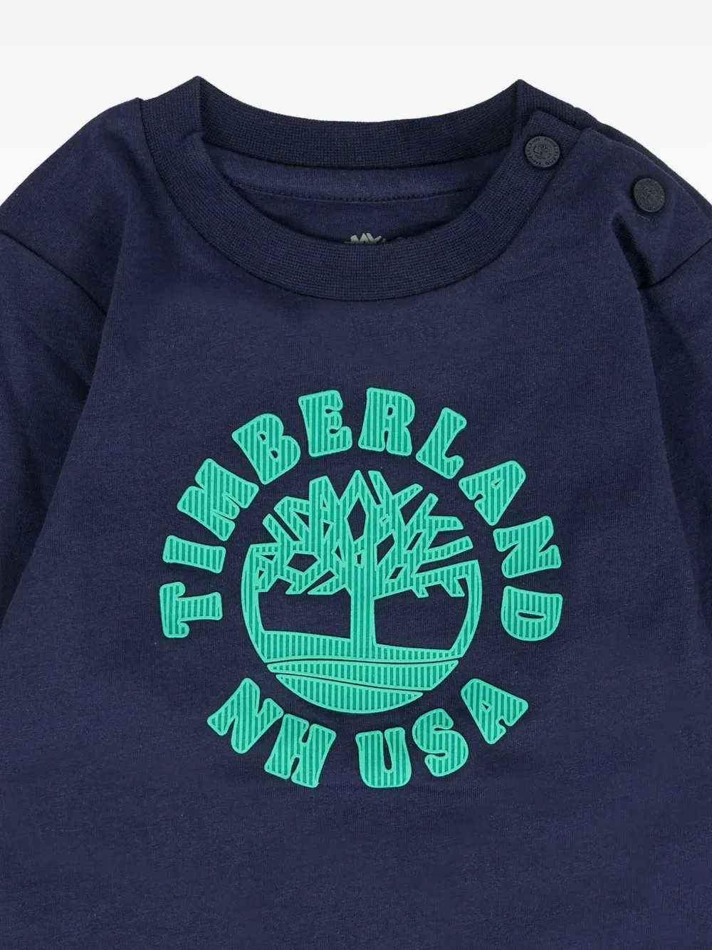 Timberland Logo-tree Long-sleeve T-shirt In Blue