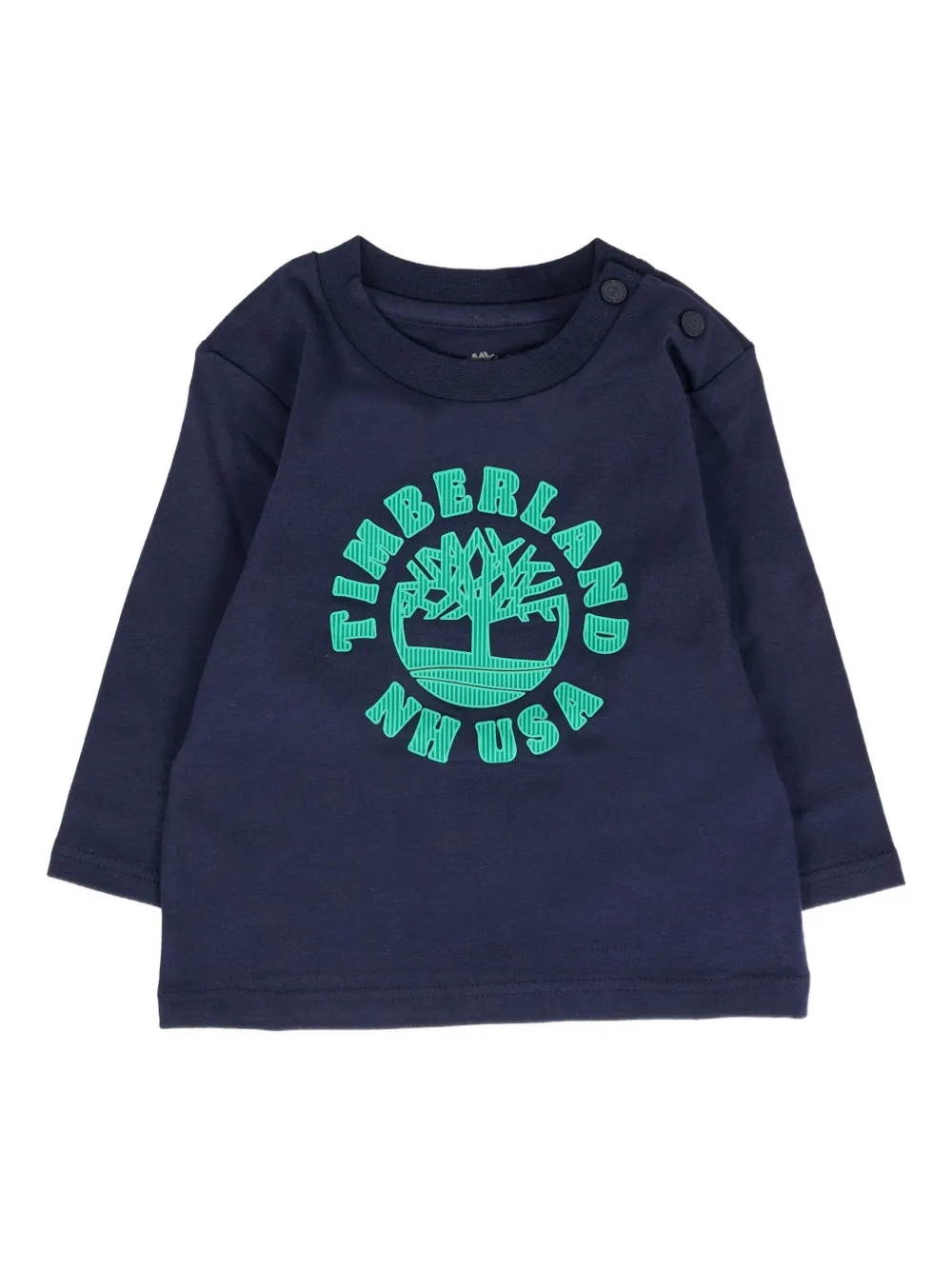 Timberland Logo-tree Long-sleeve T-shirt In Blue