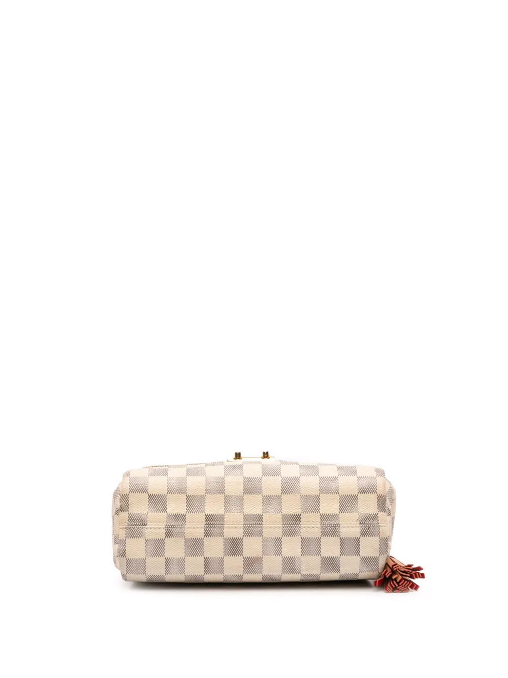 Pre-owned Louis Vuitton 2016 Damier Azur Croisette Satchel In White