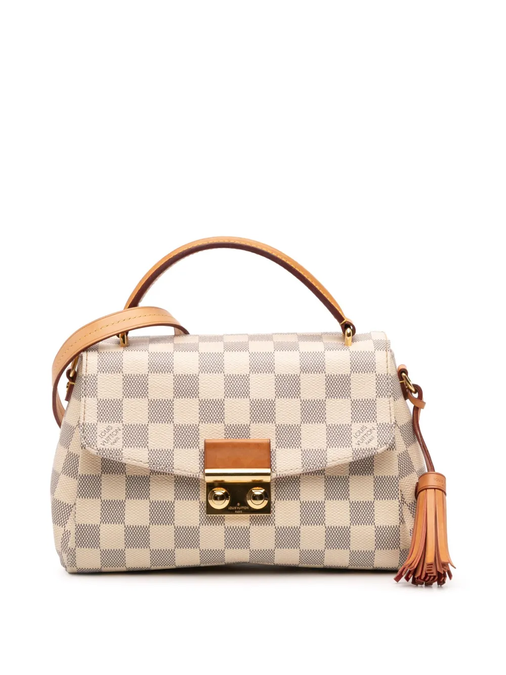 Louis Vuitton Pre-Owned 2016 Damier Azur Croisette satchel - ホワイト Louis Vuitton Pre-Owned 2016 Damier Azur Croisette satchel - ホワイト