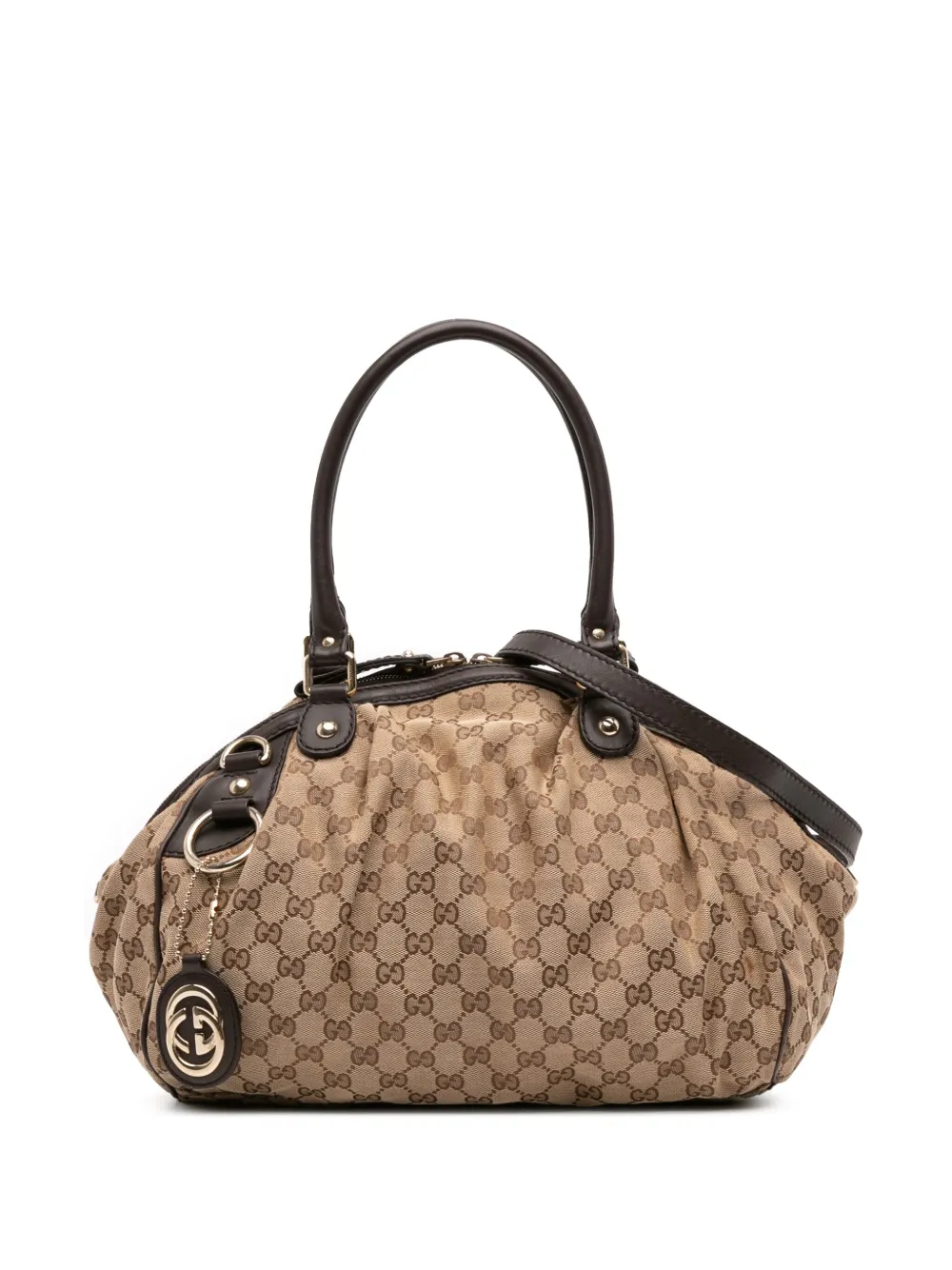 Gucci Pre-Owned 2016-2025 GG Canvas Sukey Sachel satchel - ブラウン Gucci Pre-Owned 2016-2025 GG Canvas Sukey Sachel satchel - ブラウン
