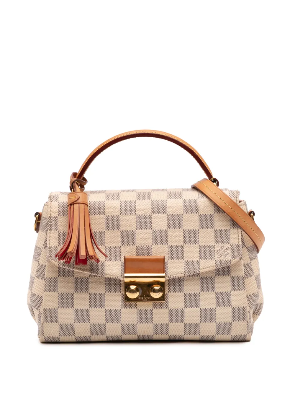Louis Vuitton Pre-Owned 2016 Damier Azur Croisette satchel - ホワイト Louis Vuitton Pre-Owned 2016 Damier Azur Croisette satchel - ホワイト