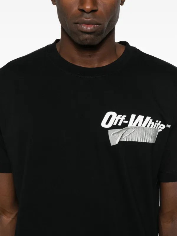 Off-White logo-print T-shirt | Black | FARFETCH