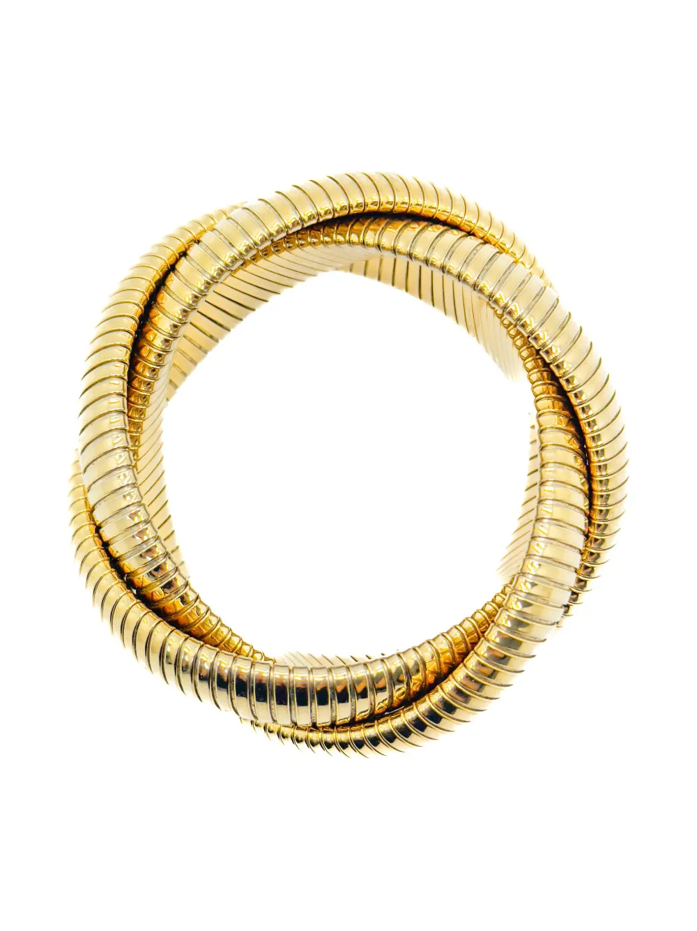 Jennifer Gibson Jewellery 1980s omega triple twist bangle - Oro